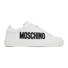 모스키노 Moschino White Logo Sneakers 232720F128005