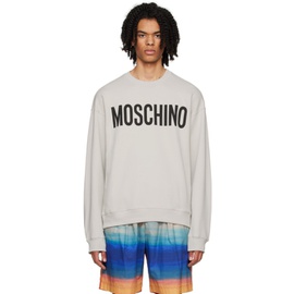 모스키노 Moschino Gray Printed Sweatshirt 232720M204001