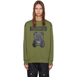 모스키노 Moschino Green Teddy Bear Sweatshirt 232720M204009