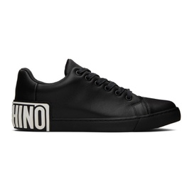 모스키노 Moschino Black Rubberized Sneakers 232720M237007