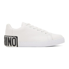 모스키노 Moschino White Maxi Logo Sneakers 232720M237008