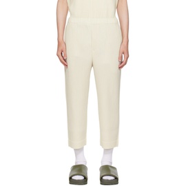 HOMME PLISSEE 이세이 미야케 ISSEY MIYAKE 오프화이트 Off-White Monthly Color June Trousers 232729M191009