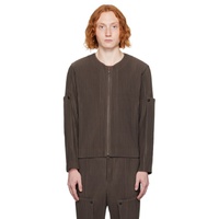 HOMME PLISSEE 이세이 미야케 ISSEY MIYAKE Brown Unfold Sweater 232729M202010