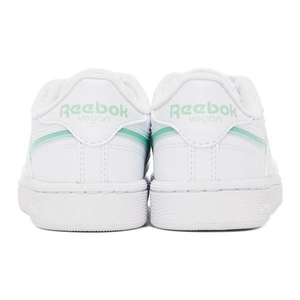  리복 클래식 Reebok Classics White & Green Club C 85 Vegan Sneakers 232749F128021