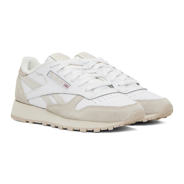  리복 클래식 Reebok Classics White & Taupe Classic Sneakers 232749F128034