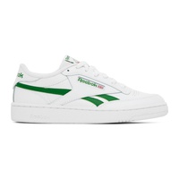 리복 클래식 Reebok Classics White & Green Club C Revenge Sneakers 232749F128049