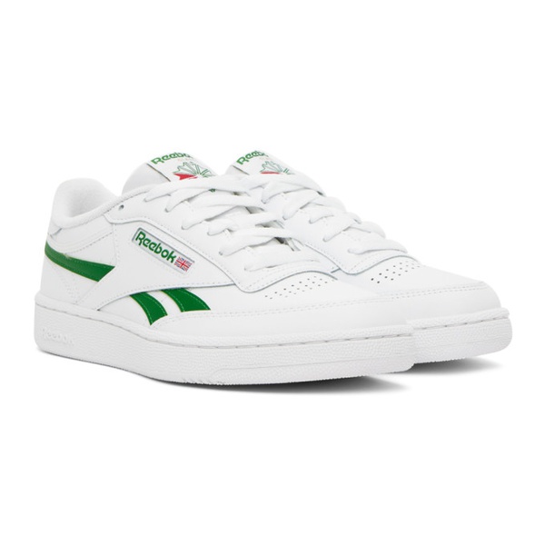  리복 클래식 Reebok Classics White & Green Club C Revenge Sneakers 232749F128049