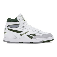리복 클래식 Reebok Classics White & Green BB 4000 II Mid Sneakers 232749M236007