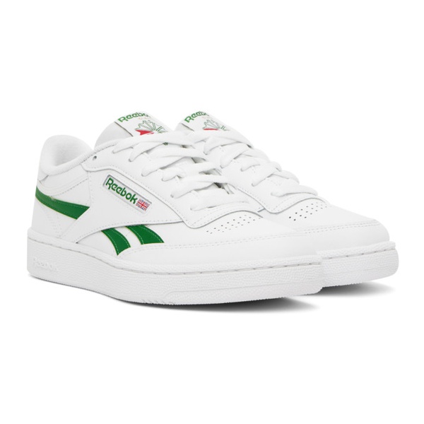  리복 클래식 Reebok Classics White & Green Club C Revenge Sneakers 232749M237074