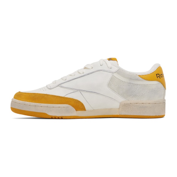  리복 클래식 Reebok Classics White & Yellow Club C Sneakers 232749M237118