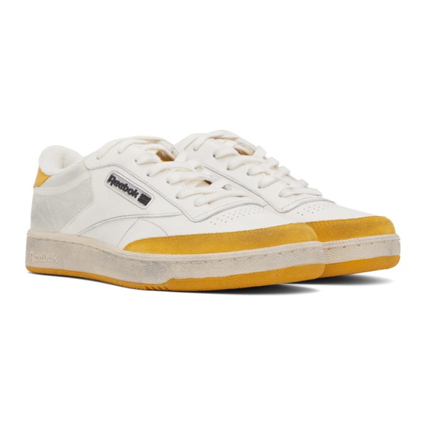  리복 클래식 Reebok Classics White & Yellow Club C Sneakers 232749M237118