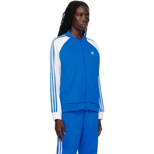 아디다스 아디다스 오리지널 Adidas Originals Blue Adicolor Classics Track Jacket 232751F097015