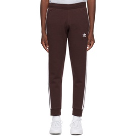 아디다스 오리지널 Adidas Originals Brown 3-Stripe Sweatpants 232751M190017