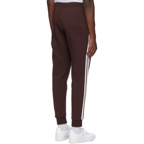 아디다스 아디다스 오리지널 Adidas Originals Brown 3-Stripe Sweatpants 232751M190017