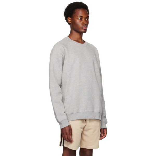 아디다스 아디다스 오리지널 Adidas Originals Gray Trefoil 에센셜 Essentials Sweatshirt 232751M204002