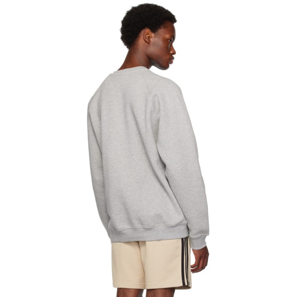 아디다스 아디다스 오리지널 Adidas Originals Gray Trefoil 에센셜 Essentials Sweatshirt 232751M204002