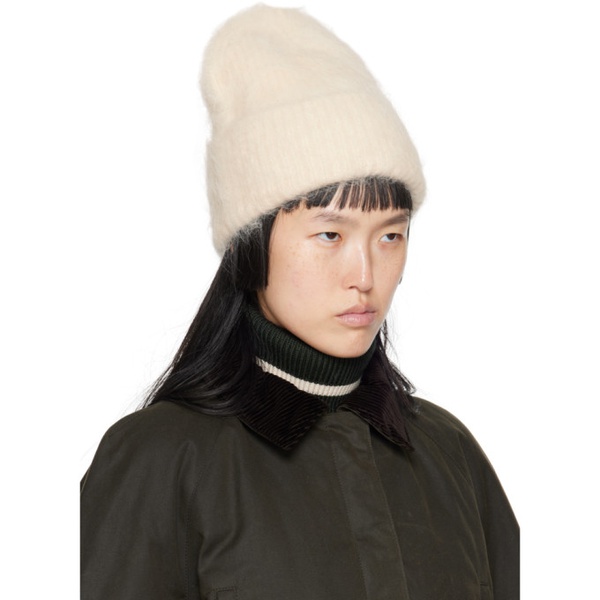  TOTEME 오프화이트 Off-White Ribbed Beanie 232771F014012