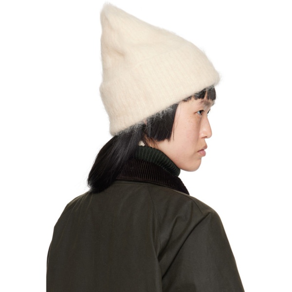  TOTEME 오프화이트 Off-White Ribbed Beanie 232771F014012