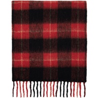 TOTEME Black & Red Check Scarf 232771F028004