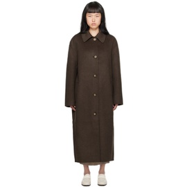 TOTEME Brown Double Car Coat 232771F059014