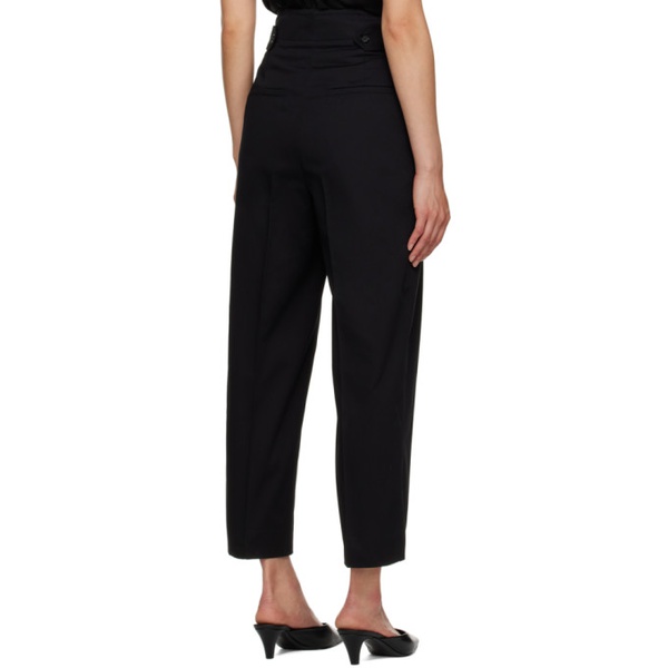  TOTEME Black Double-Pleated Trousers 232771F087009
