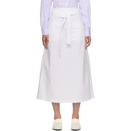TOTEME White Tie-Waist Maxi Skirt 232771F093000