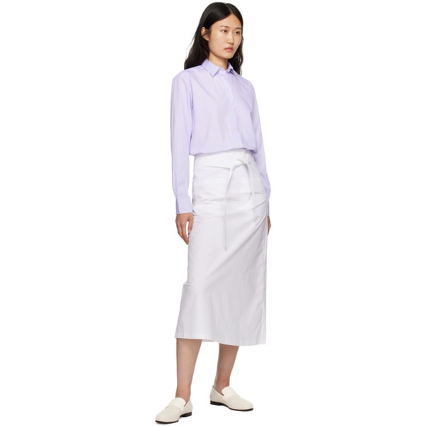  TOTEME White Tie-Waist Maxi Skirt 232771F093000