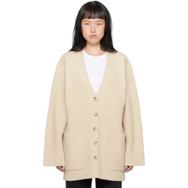TOTEME 오프화이트 Off-White Ribbed Cardigan 232771F095003
