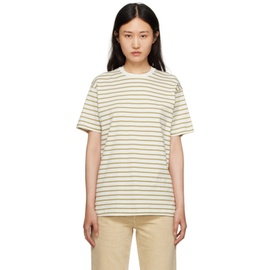 TOTEME 오프화이트 Off-White Striped T-Shirt 232771F110001