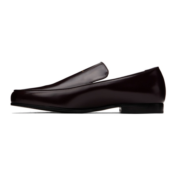  TOTEME Burgundy The Oval Loafers 232771F121002