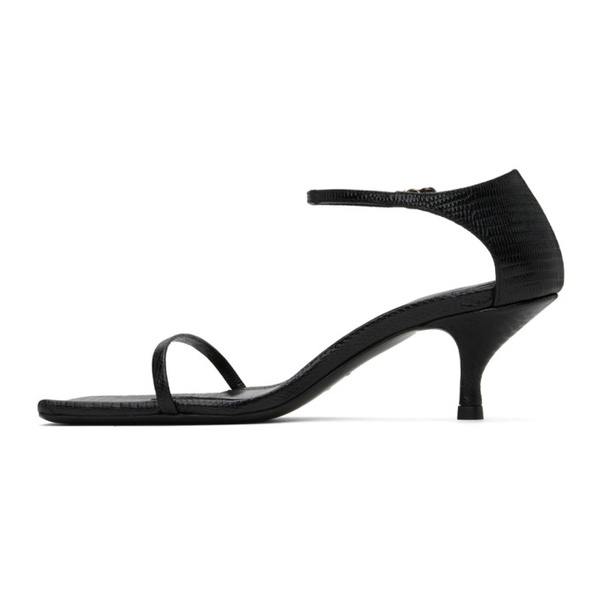  TOTEME Black The Strappy Heeled Sandals 232771F125001