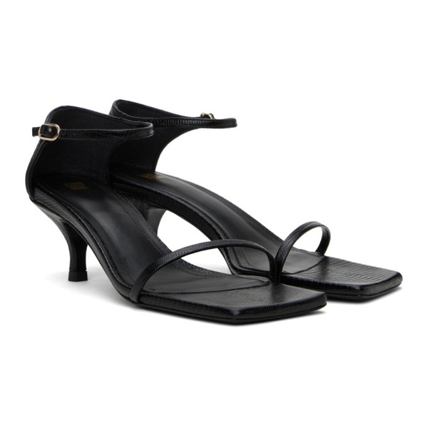  TOTEME Black The Strappy Heeled Sandals 232771F125001