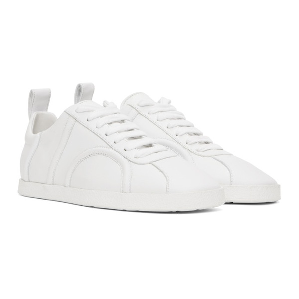  TOTEME White The Leather Sneakers 232771F128001