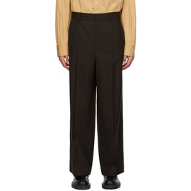 렉토 Recto Brown Stripe Trousers 232775M191000