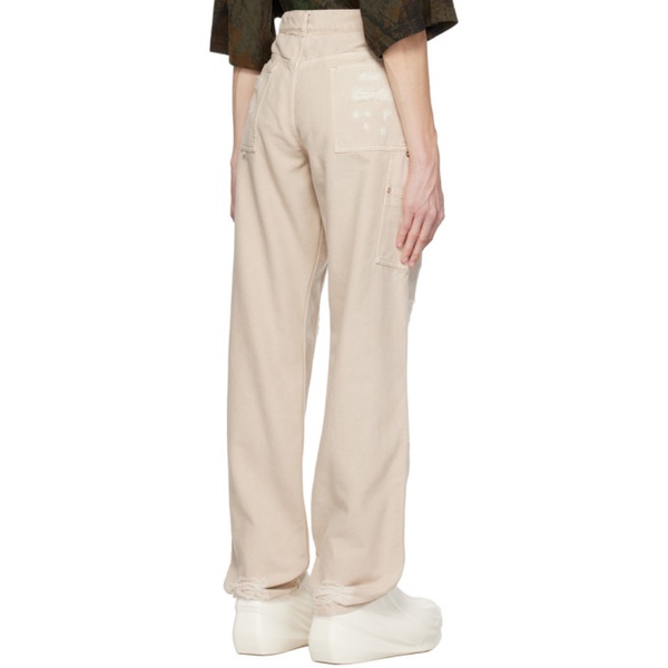  1017 ALYX 9SM Beige Destroyed Trousers 232776M191005