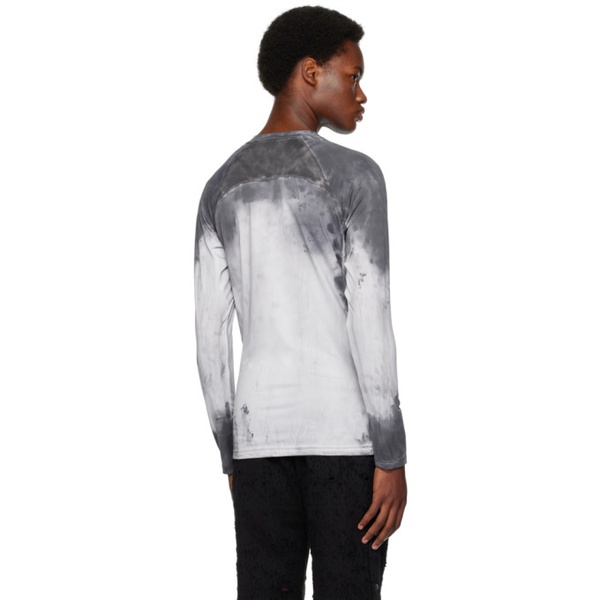  1017 ALYX 9SM White & Gray Bleached Long Sleeve T-Shirt 232776M213014