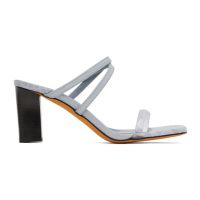 Maryam Nassir Zadeh Blue Croc Samantha Heeled Sandals 232779F125002