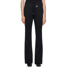 Courreges Black Pinched Seam Track Pants 232783F086000