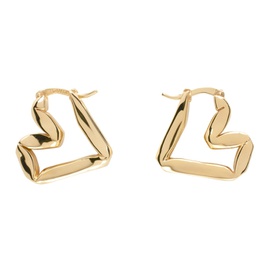 보테가 베네타 Bottega Veneta Gold Heart Earrings 232798F022014