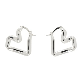 보테가 베네타 Bottega Veneta Silver Hoop Earrings 232798F022015