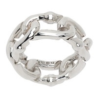 보테가 베네타 Bottega Veneta Silver Chain Link Ring 232798F024002