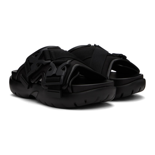 보테가베네타 보테가 베네타 Bottega Veneta Black Snap Slide Sandals 232798F124001