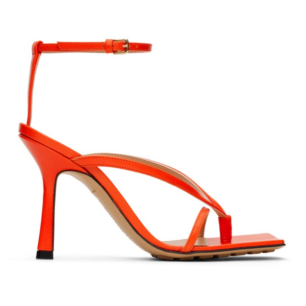 보테가베네타 보테가 베네타 Bottega Veneta Orange Stretch Strap Sandals 232798F125004