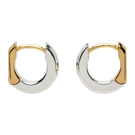 보테가 베네타 Bottega Veneta Gold & Silver Hinge Earrings 232798M144000