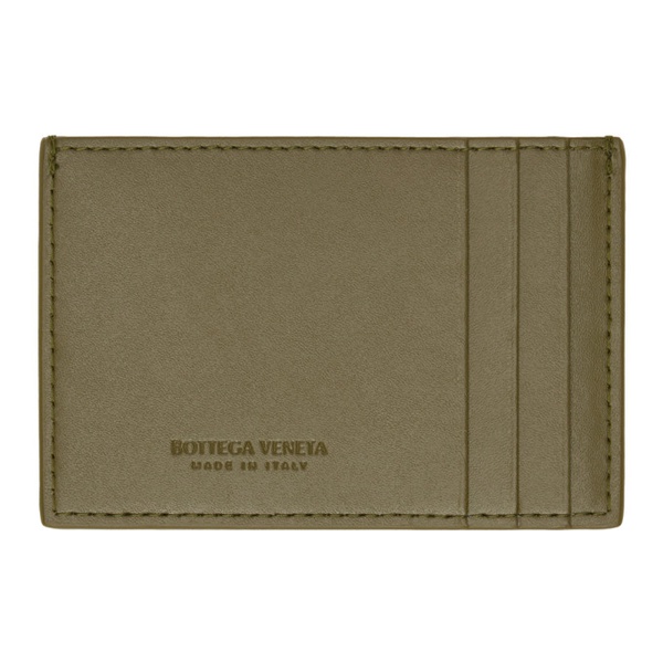 보테가베네타 보테가 베네타 Bottega Veneta Khaki Cassette Card Holder 232798M163036