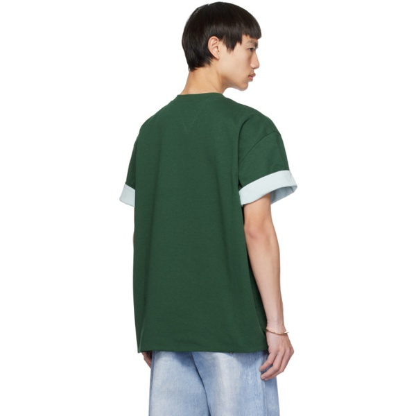 보테가베네타 보테가 베네타 Bottega Veneta Green Double Layer T-Shirt 232798M213001