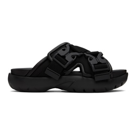 보테가 베네타 Bottega Veneta Black Snap Slide Sandals 232798M234001