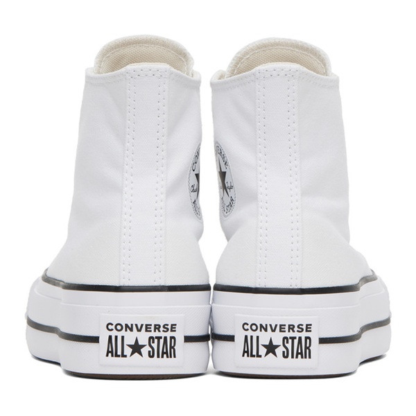 컨버스 Converse White Chuck Taylor All Star Lift Hi Sneakers 232799F127001