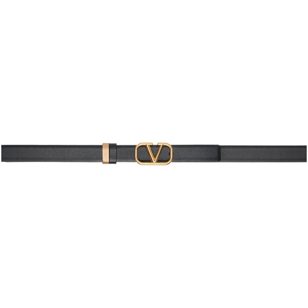  발렌티노 Valentino Garavani Black Reversible VLogo Belt 232807F001011