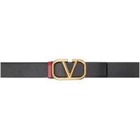발렌티노 Valentino Garavani Reversible Black & Red VLogo Belt 232807F001015